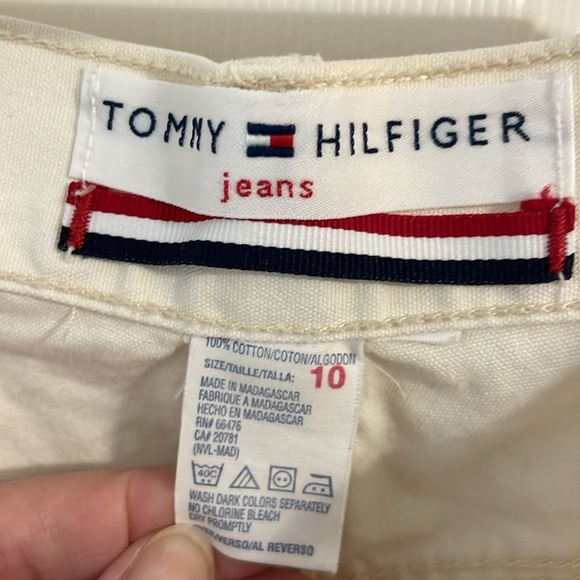 Y2K Tommy Hilfiger Carpenter Shorts, cream, 10 - Picture 5 of 6
